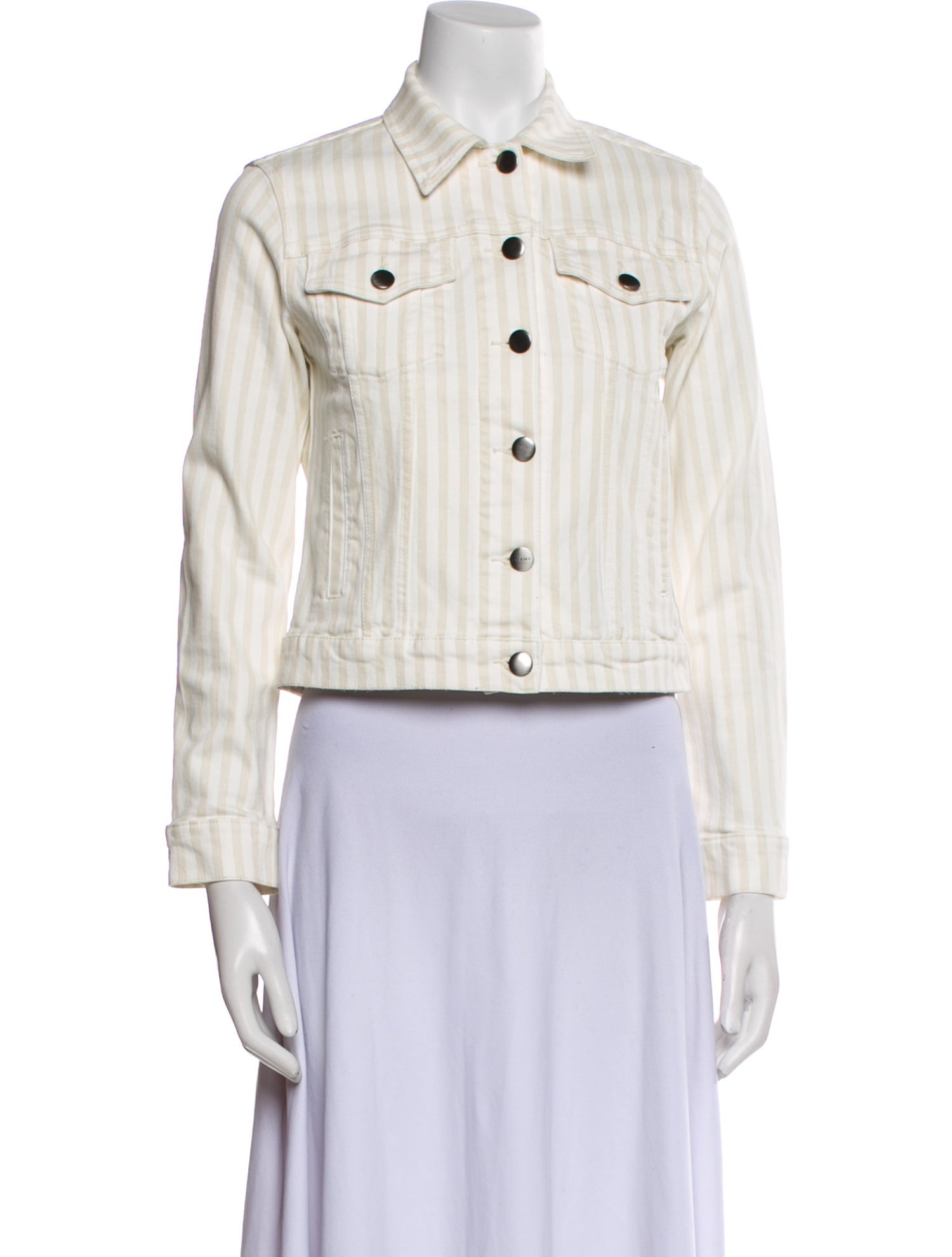 FRAME Striped Denim Jacket