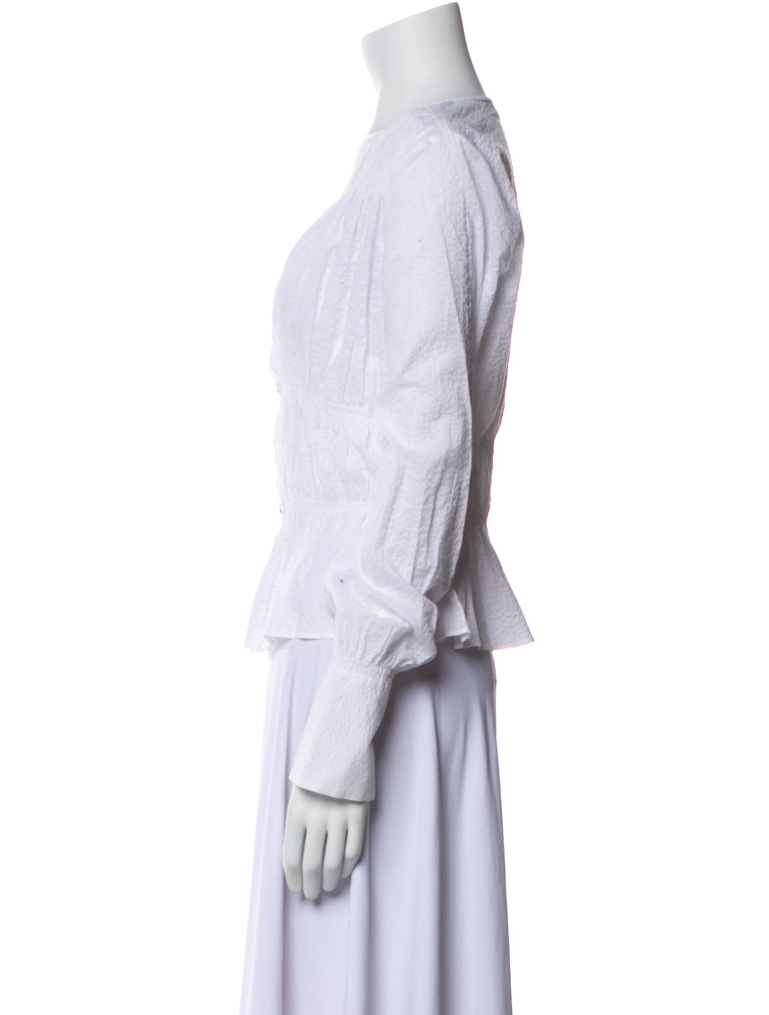 FRAME V-Neck Long Sleeve Blouse