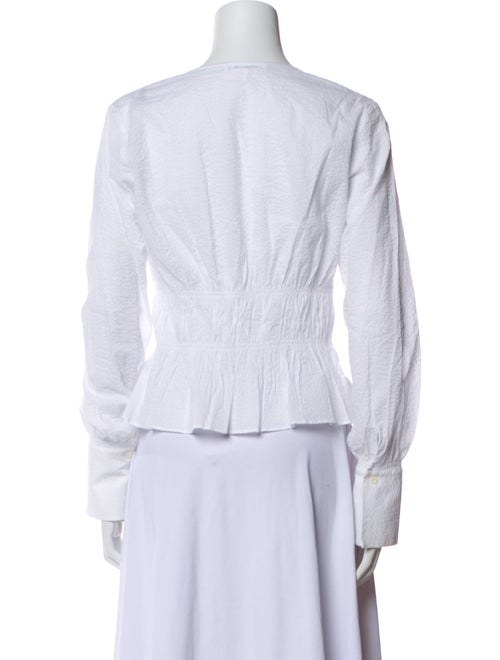 FRAME V-Neck Long Sleeve Blouse