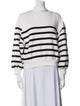 FRAME Striped Mock Neck Sweatshirt