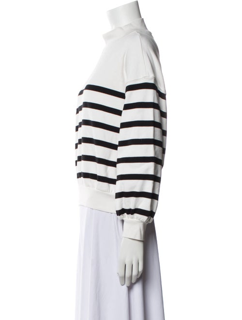FRAME Striped Mock Neck Sweatshirt