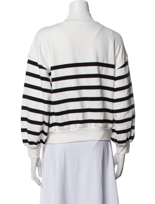 FRAME Striped Mock Neck Sweatshirt