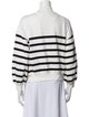 FRAME Striped Mock Neck Sweatshirt