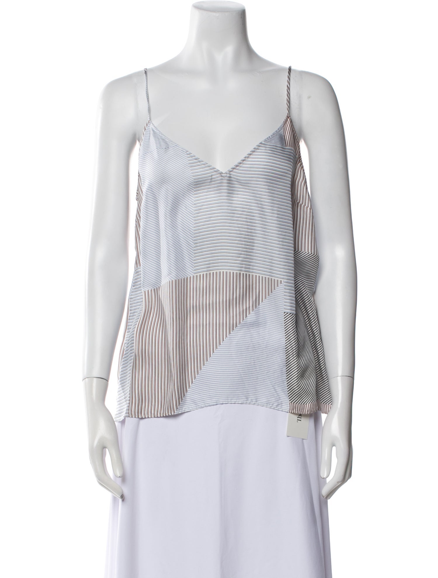 FRAME Silk Striped Top