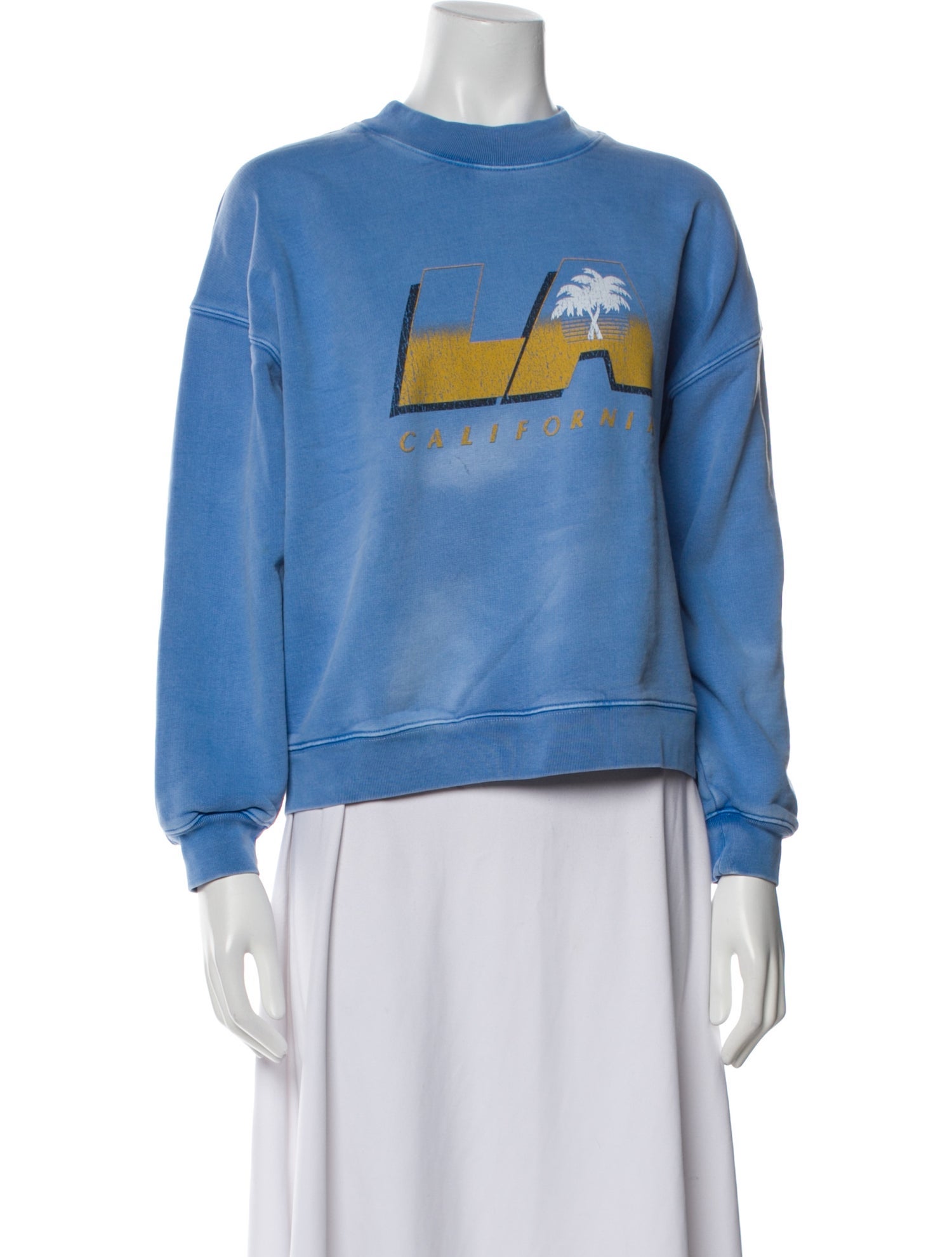 FRAME Graphic Print Crew Neck Sweatshirt