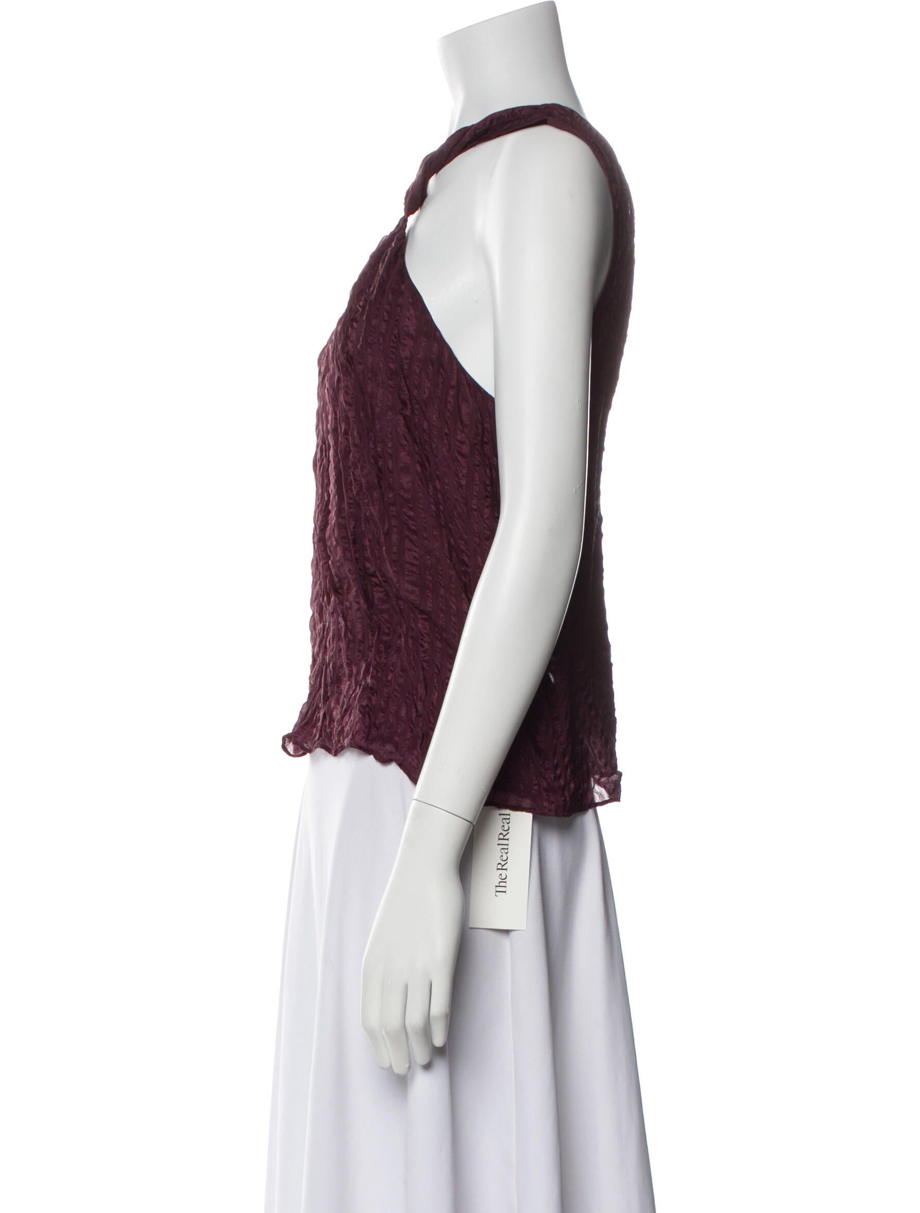 FRAME Silk Halterneck Crop Top