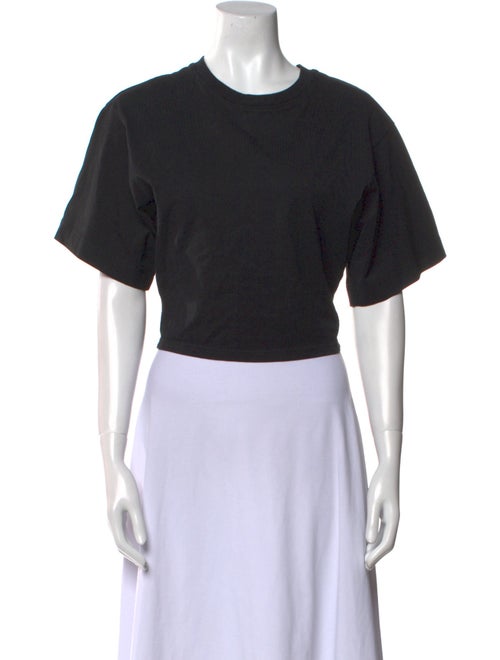 FRAME Crew Neck Short Sleeve Crop Top