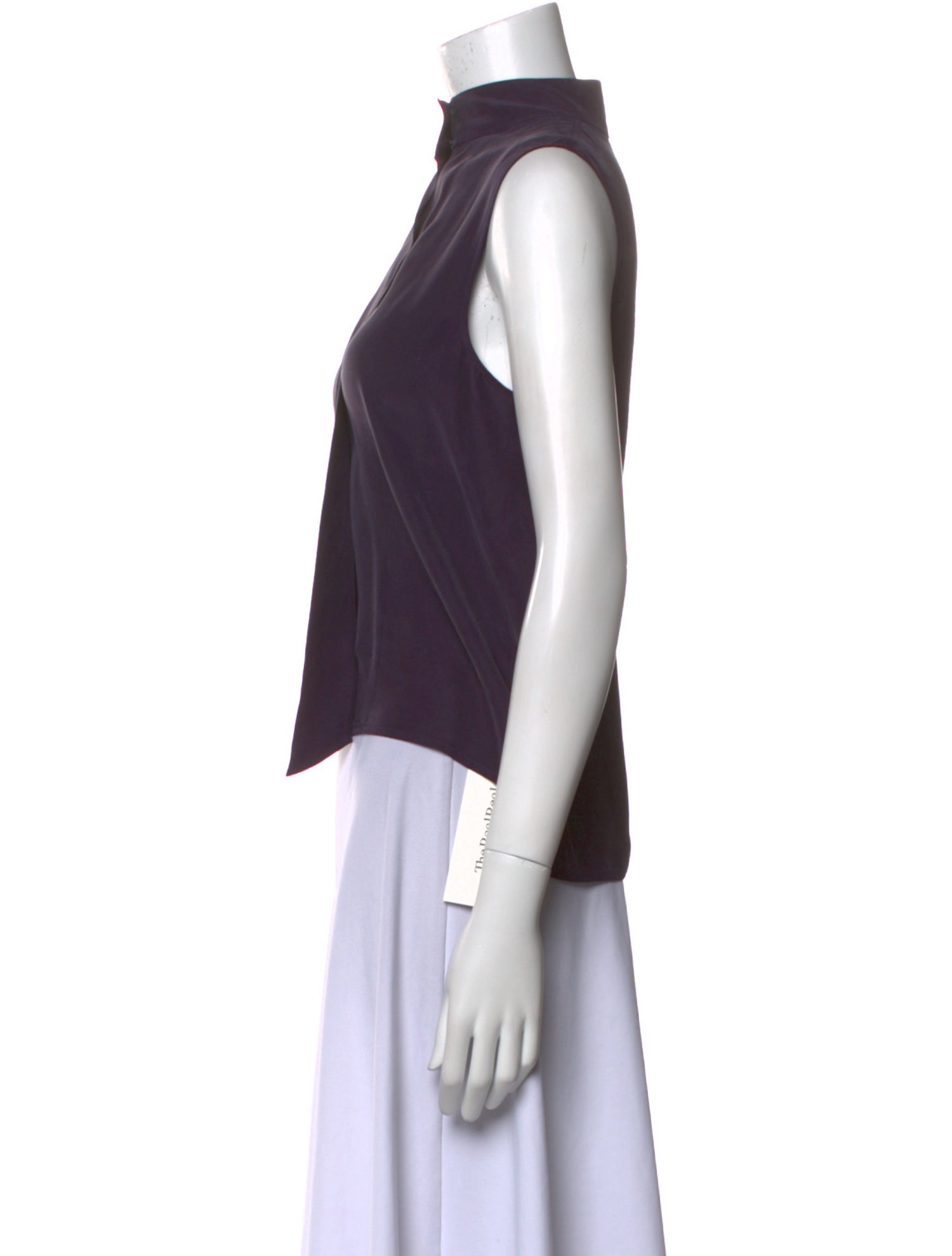 FRAME Silk Mock Neck Blouse