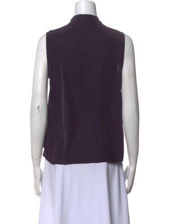 FRAME Silk Mock Neck Blouse