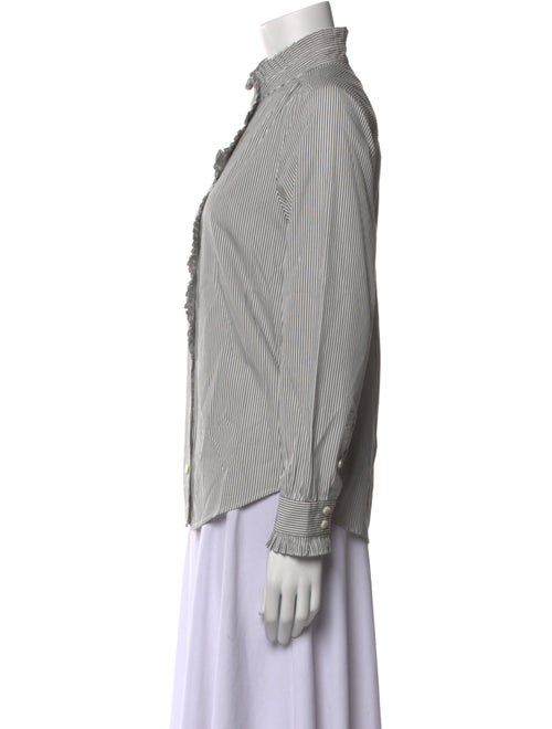 FRAME Striped Long Sleeve Button-Up Top