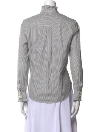 FRAME Striped Long Sleeve Button-Up Top