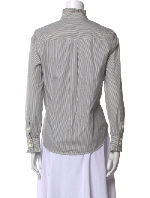 FRAME Striped Long Sleeve Button-Up Top