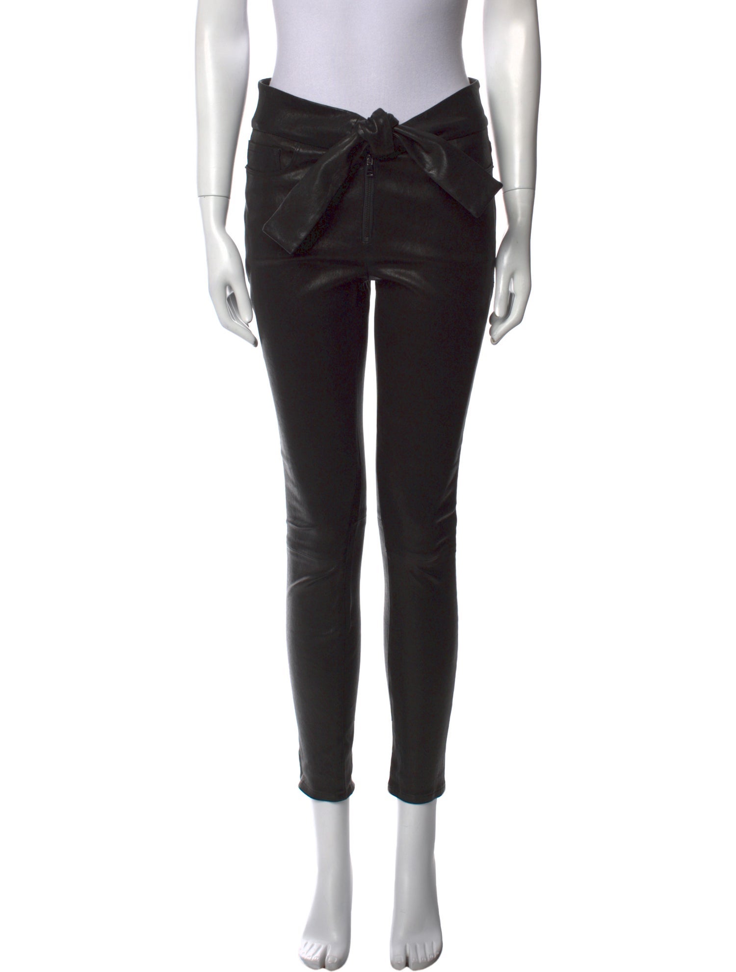 FRAME Leather Skinny Leg Pants