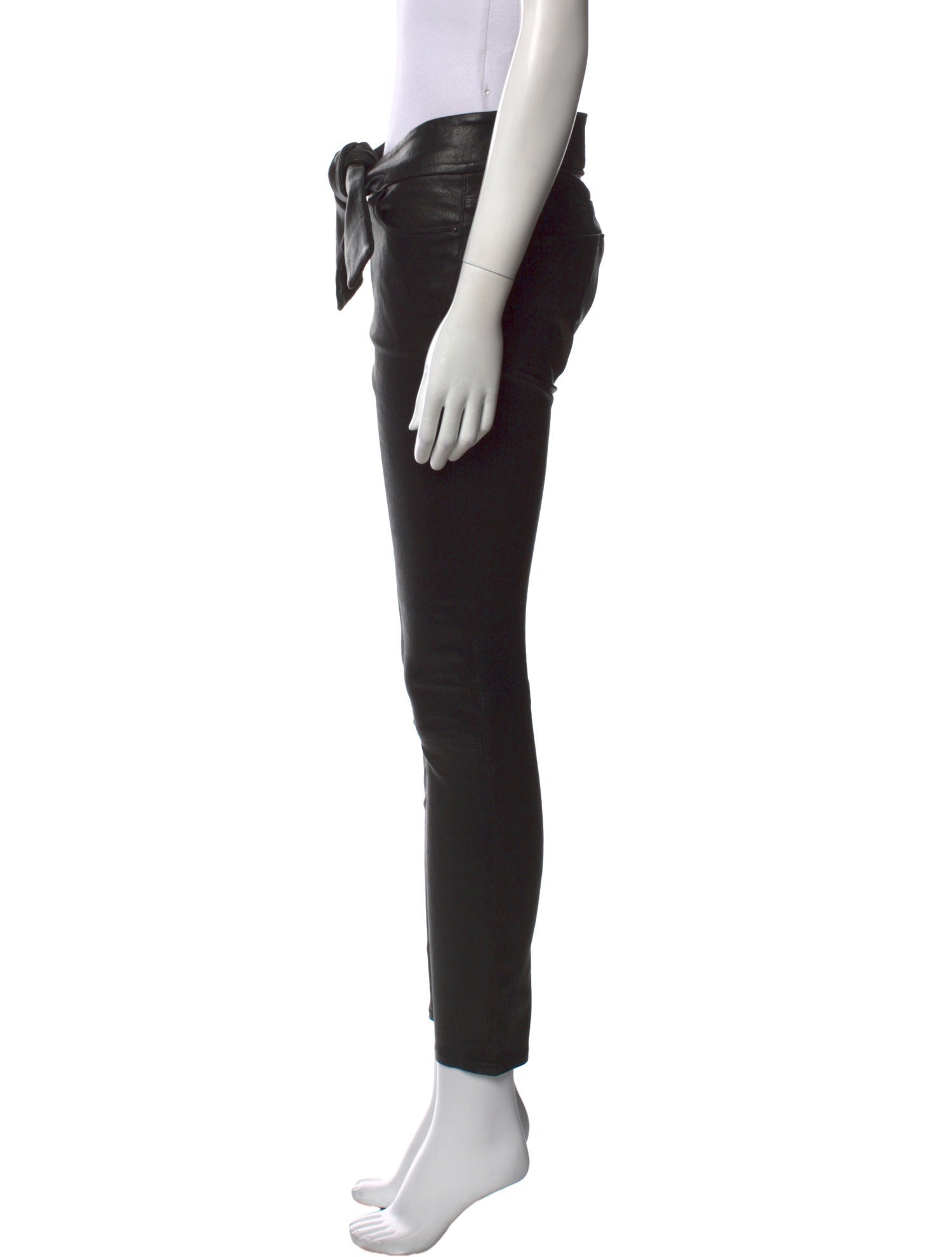 FRAME Leather Skinny Leg Pants