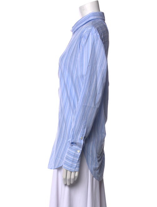 FRAME Striped Long Sleeve Button-Up Top