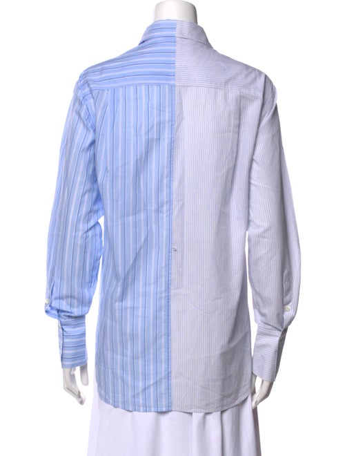 FRAME Striped Long Sleeve Button-Up Top