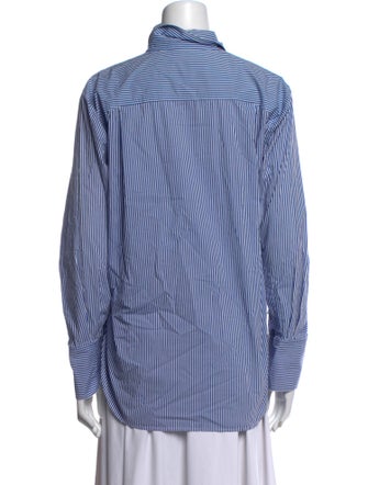 FRAME Striped Long Sleeve Button-Up Top