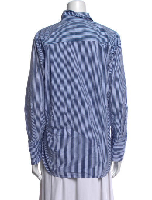 FRAME Striped Long Sleeve Button-Up Top