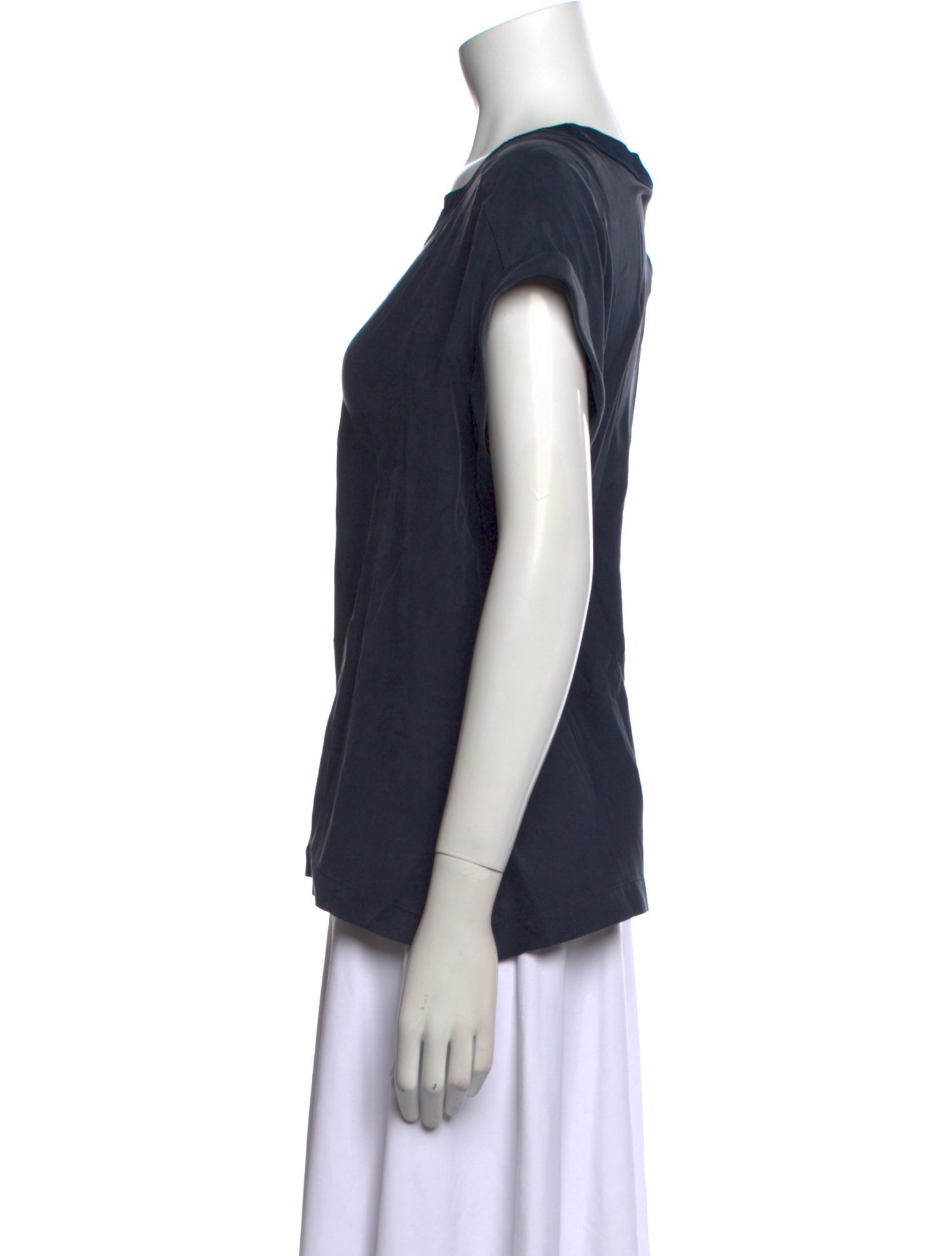 FRAME Silk Bateau Neckline T-Shirt w/ Tags