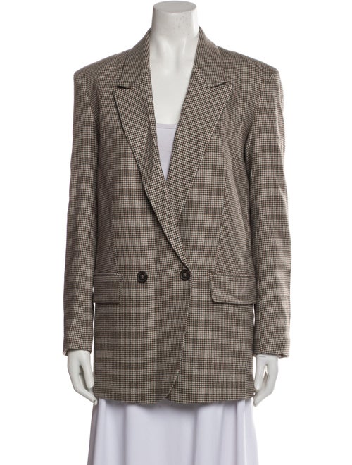 FRAME Houndstooth Print Peacoat