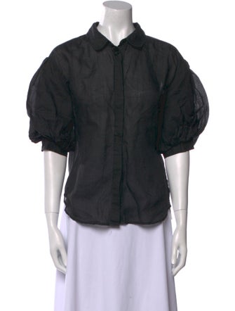 FRAME Short Sleeve Button-Up Top