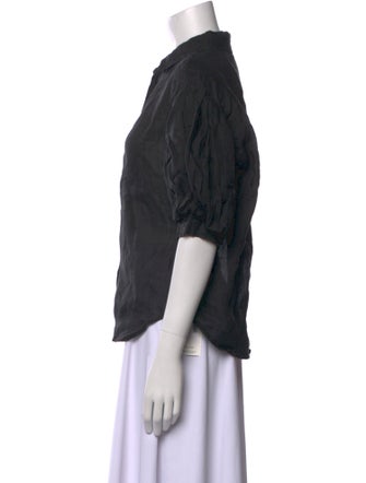 FRAME Short Sleeve Button-Up Top