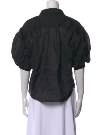 FRAME Short Sleeve Button-Up Top