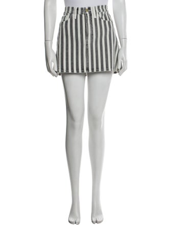 FRAME Striped Mini Skirt