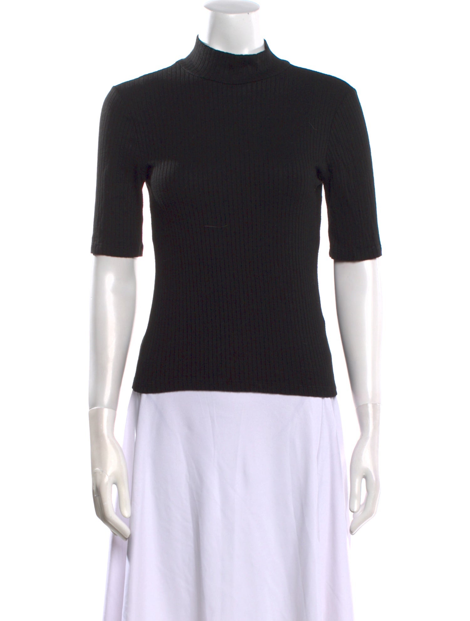 FRAME Mock Neck Short Sleeve Top