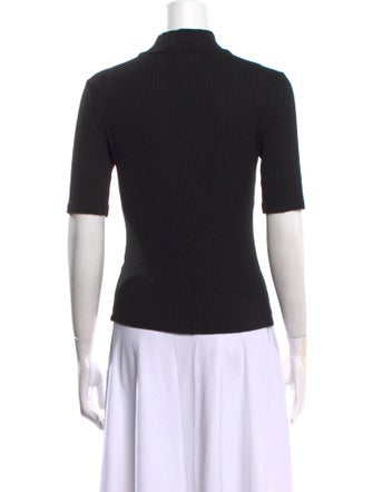 FRAME Mock Neck Short Sleeve Top