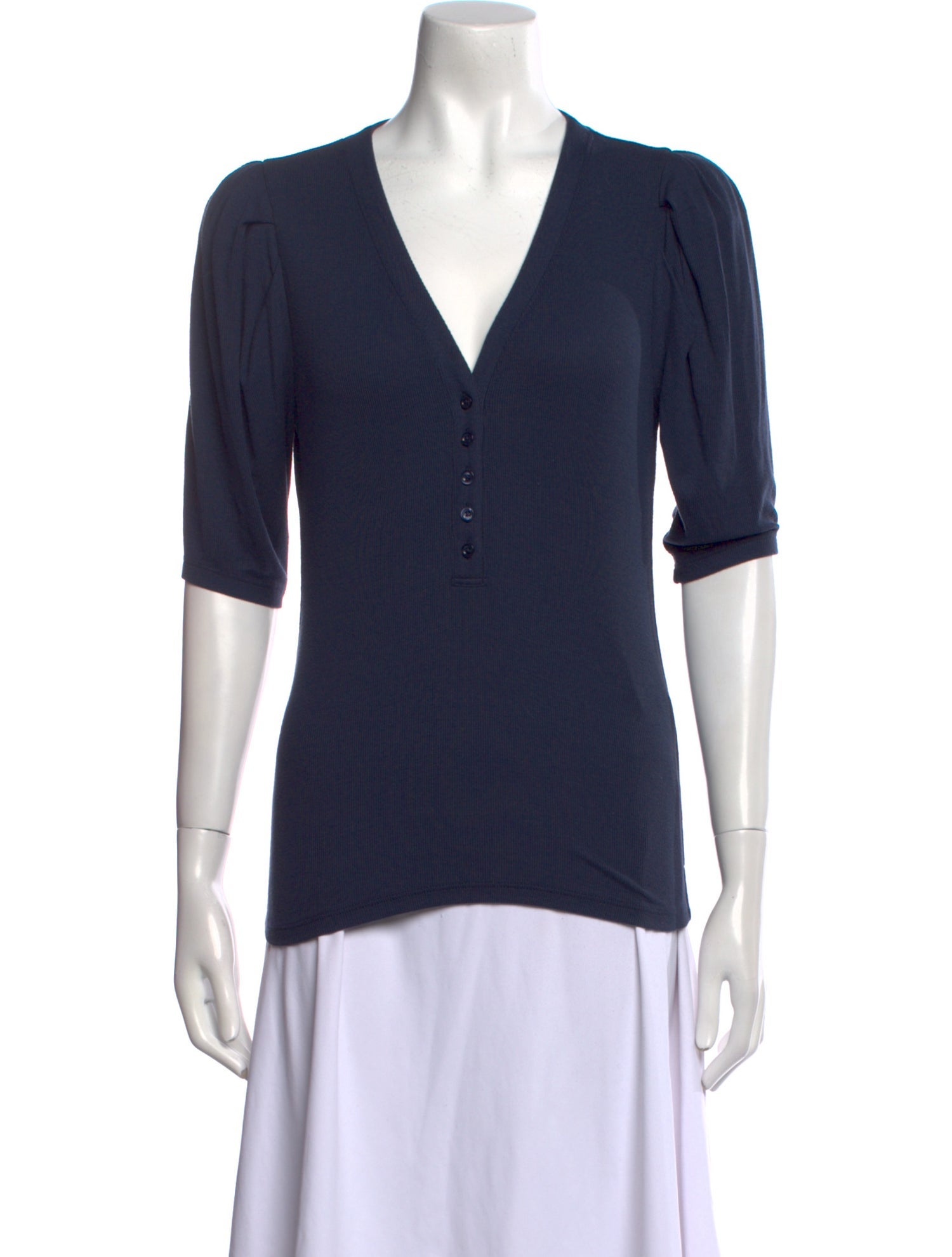 FRAME V-Neck Short Sleeve Polo