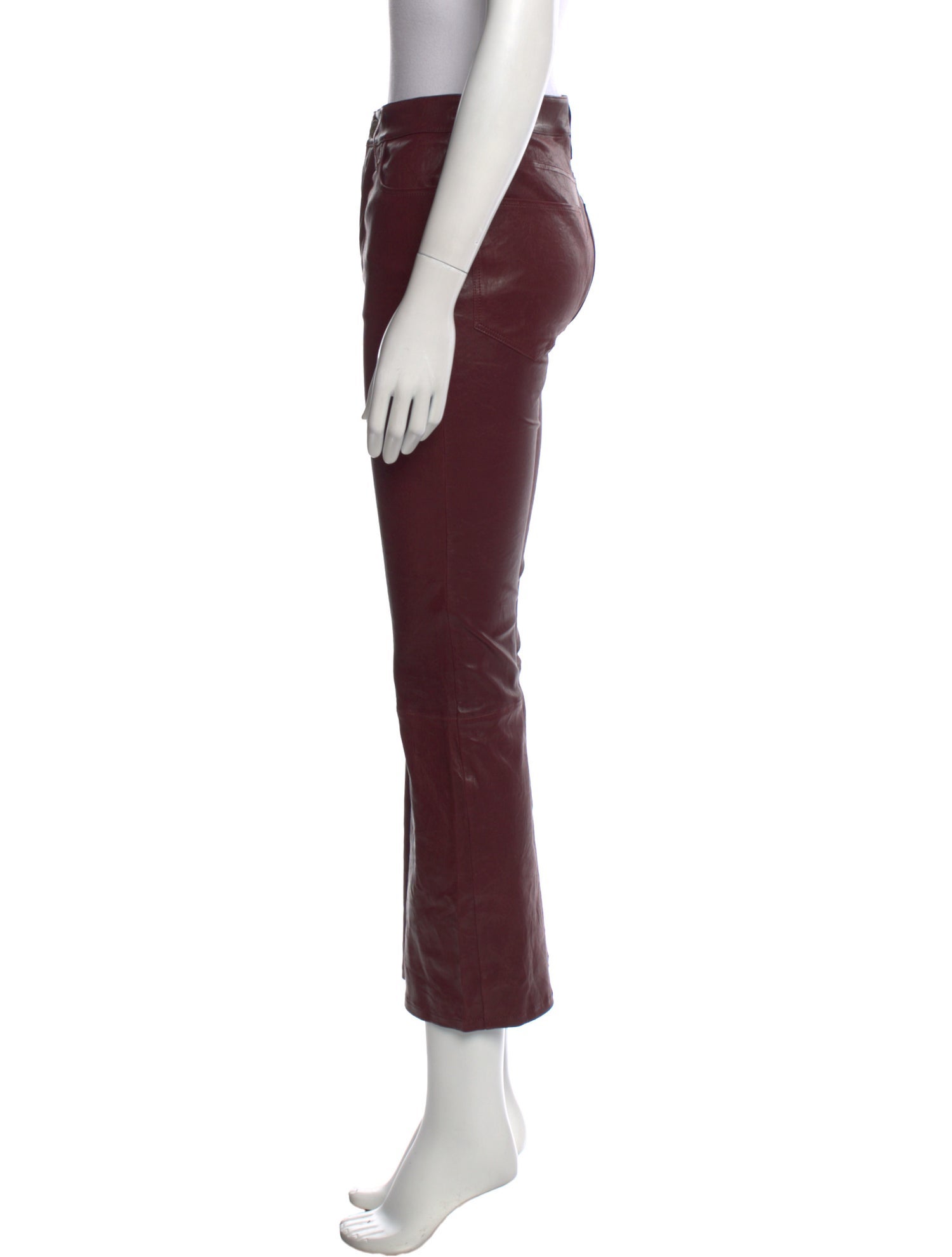 FRAME Lamb Leather Straight Leg Pants