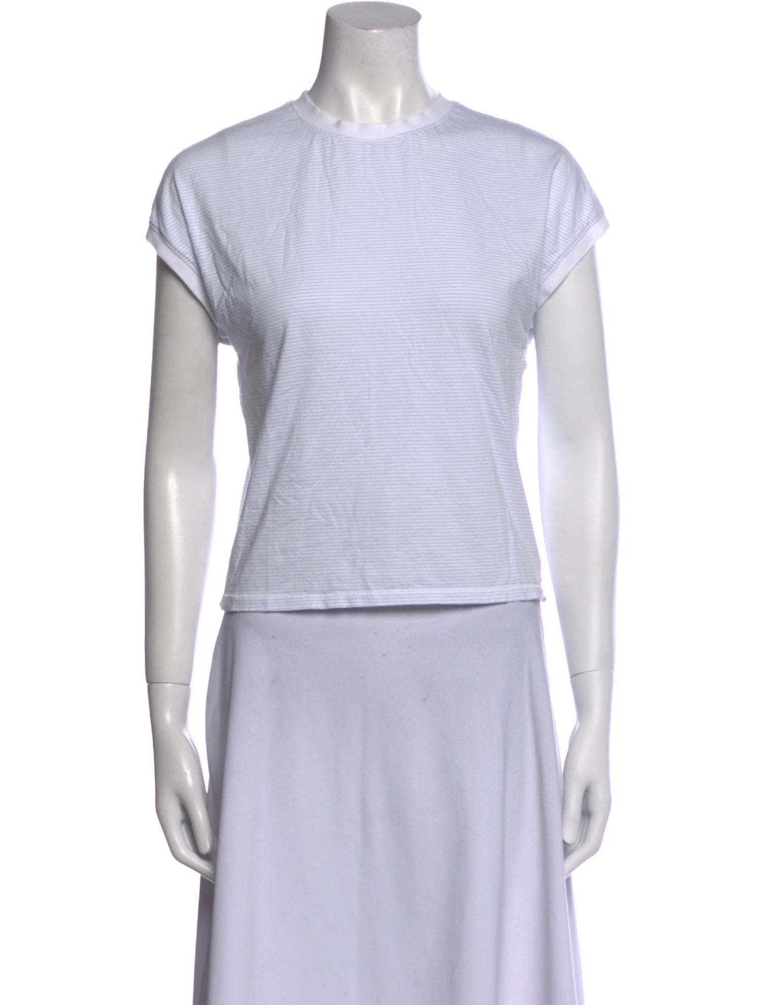 FRAME Crew Neck Short Sleeve Crop Top