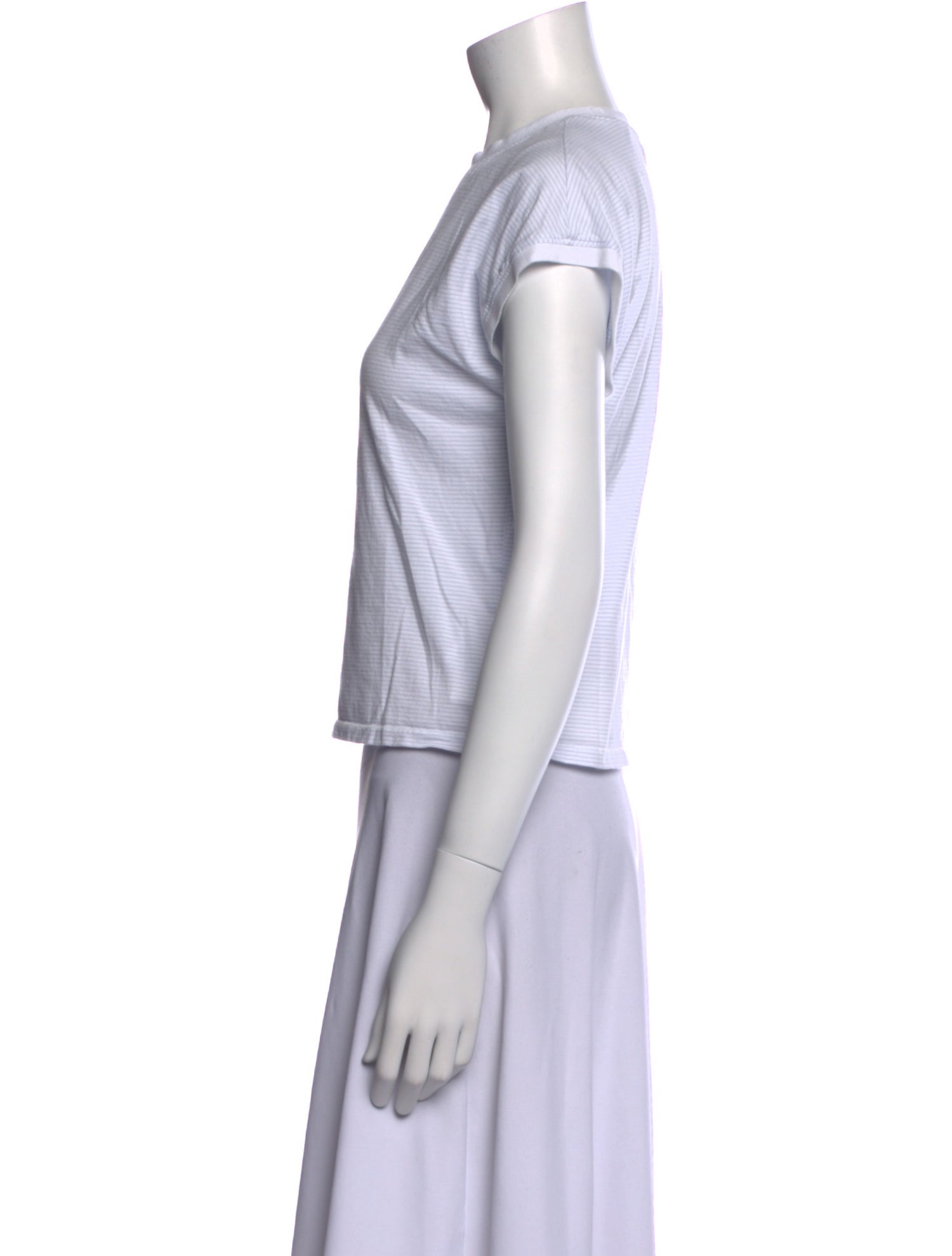 FRAME Crew Neck Short Sleeve Crop Top