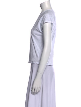 FRAME Crew Neck Short Sleeve Crop Top