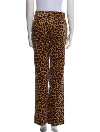 FRAME Animal Print Wide Leg Pants