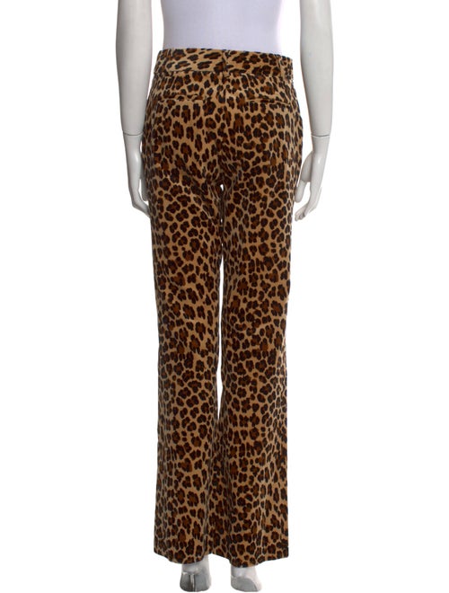 FRAME Animal Print Wide Leg Pants
