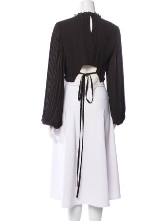 FRAME Crew Neck Long Sleeve Crop Top