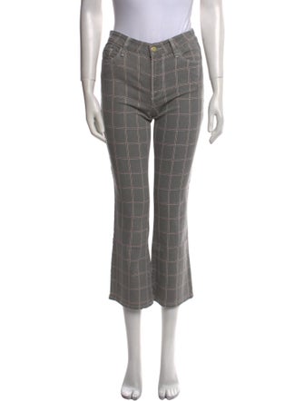FRAME Plaid Print Wide Leg Pants