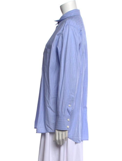 FRAME Striped Long Sleeve Button-Up Top