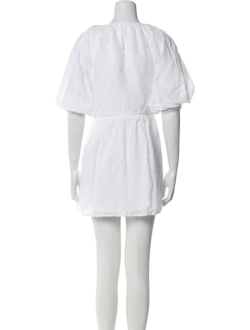 FRAME Tie Neck Mini Dress