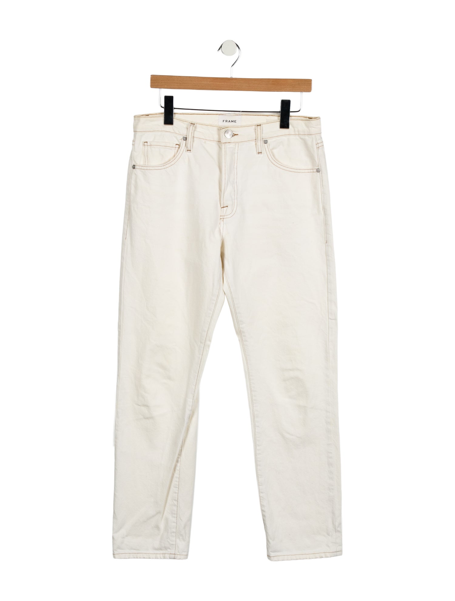 FRAME Mid-Rise Straight Leg Jeans
