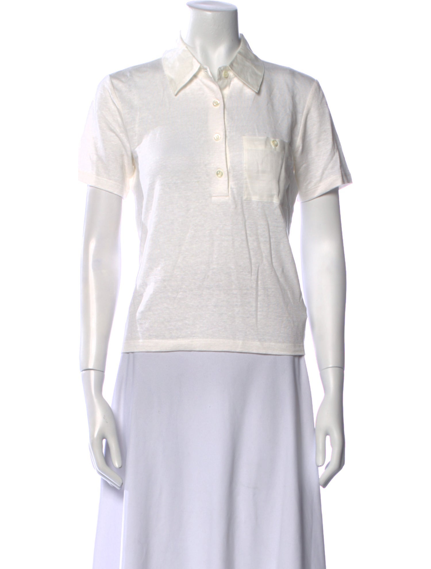 FRAME Linen Short Sleeve Polo