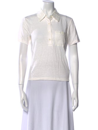 FRAME Linen Short Sleeve Polo