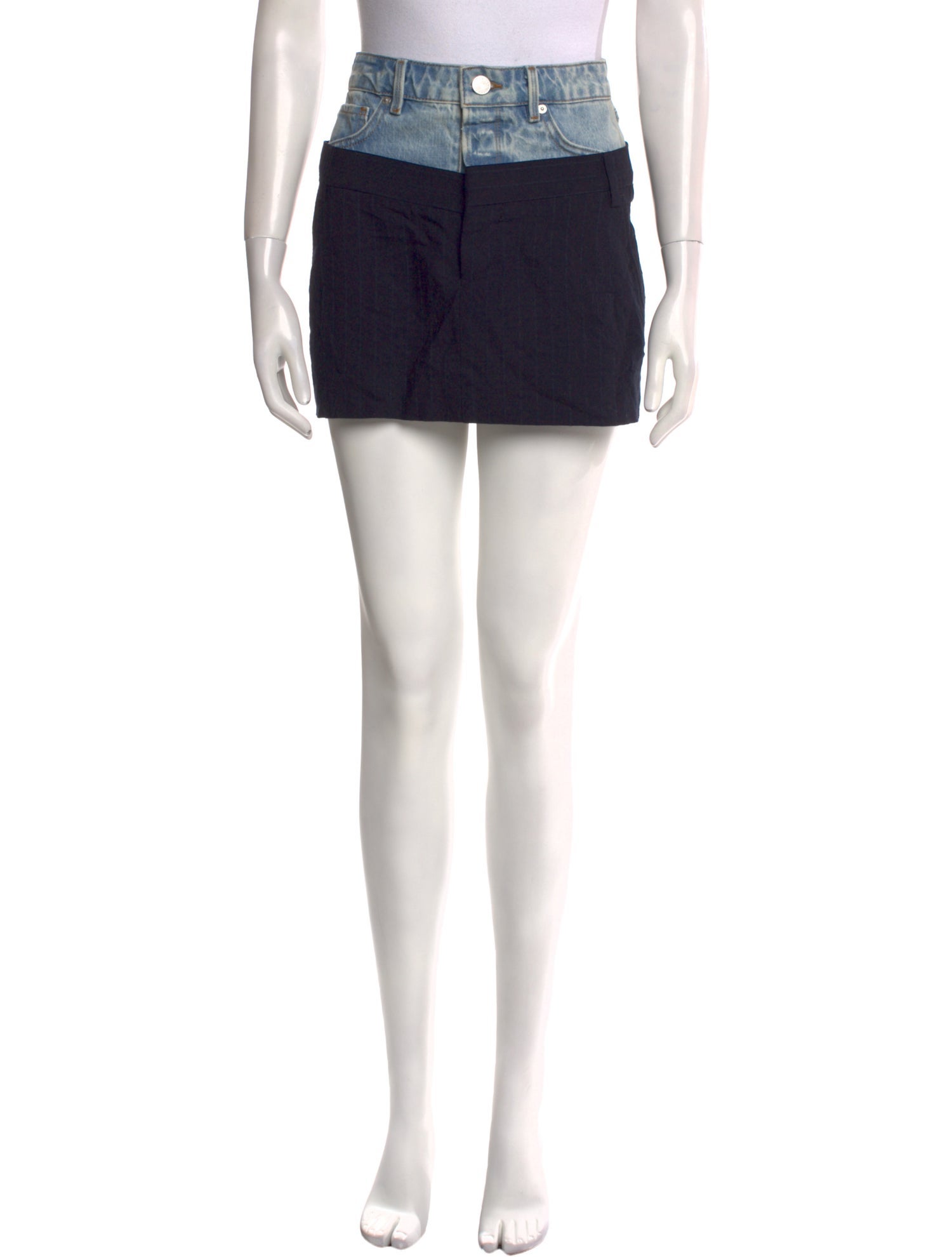 FRAME Distressed Accents Mini Skirt