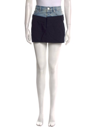 FRAME Distressed Accents Mini Skirt