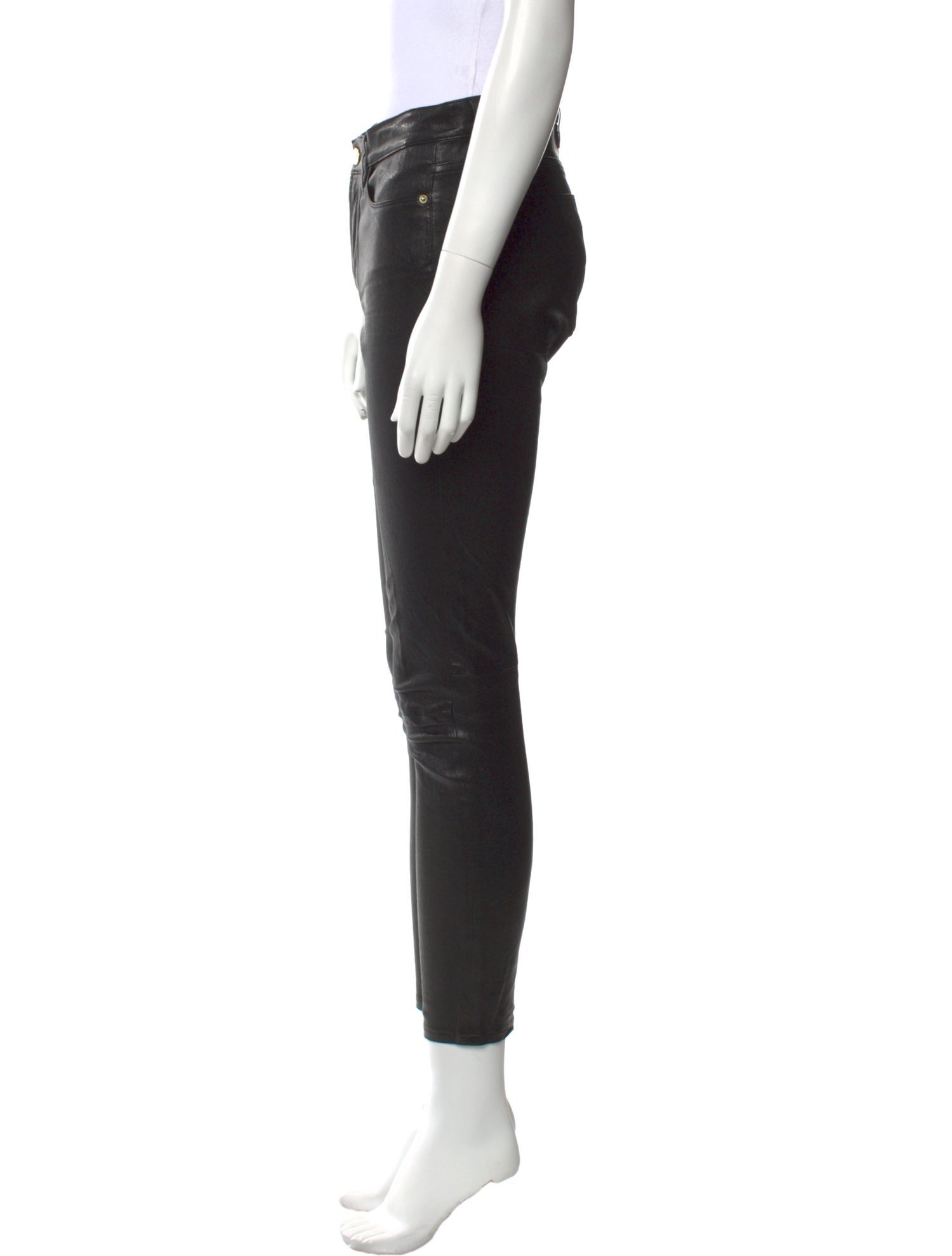 FRAME Lamb Leather Skinny Leg Pants