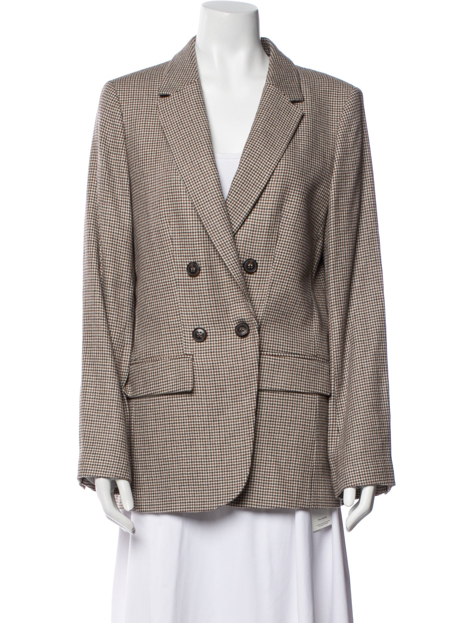 FRAME Houndstooth Print Blazer