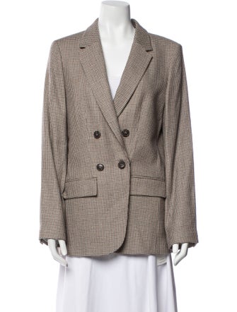 FRAME Houndstooth Print Blazer