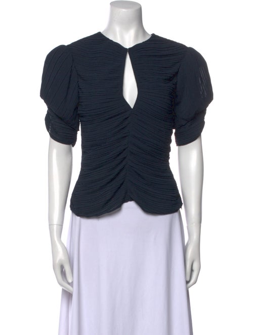 FRAME Crew Neck Short Sleeve Crop Top